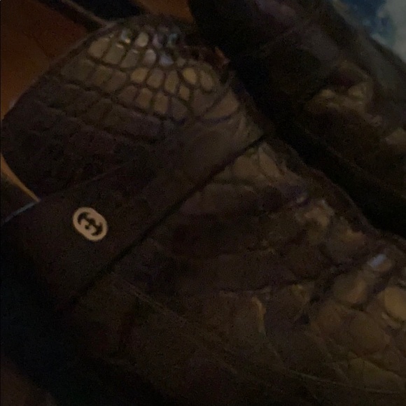 Gucci crocodile chocolate brown men’s loafers - Picture 4 of 7